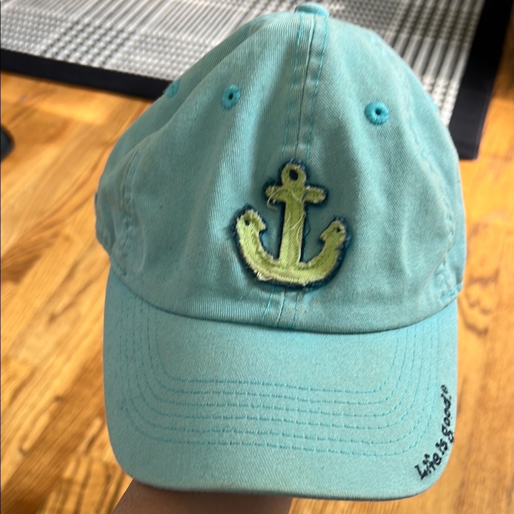 LIFE IS GOOD Kids Youth Child Anchor Hat Baseball Cap